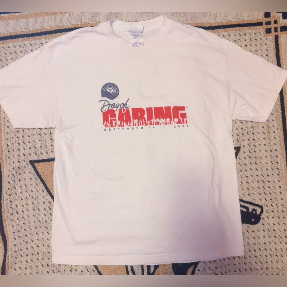 Y2K 04 United Way Heavyweight Cotton White Shirt Sz.XL